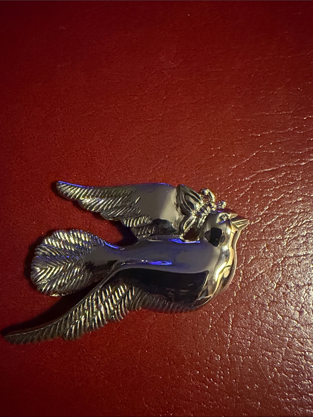 John Hardy Estate Ladies Peace Dove Brooch Rhodium Plated JH9 🐈⬛